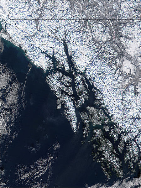 Снимок Александровского архипелага из космоса