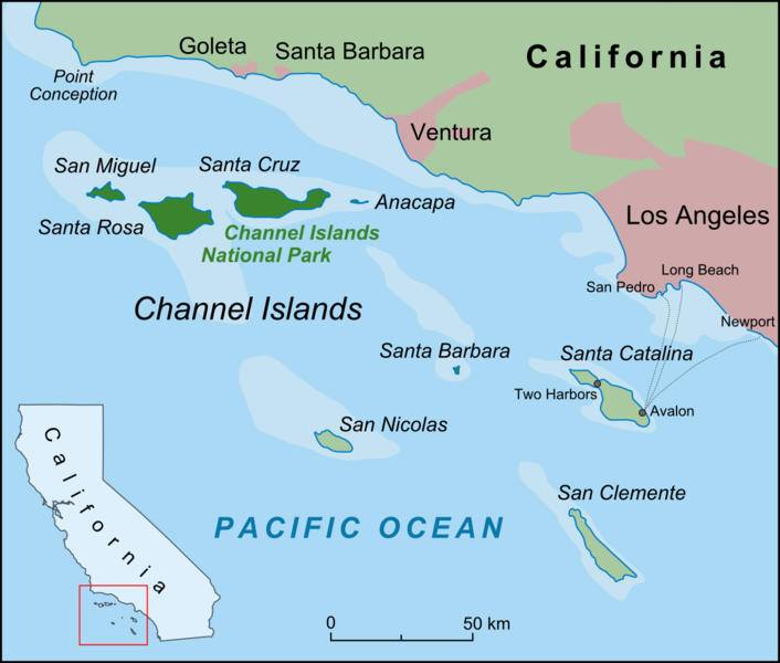 Карта островов Чаннел