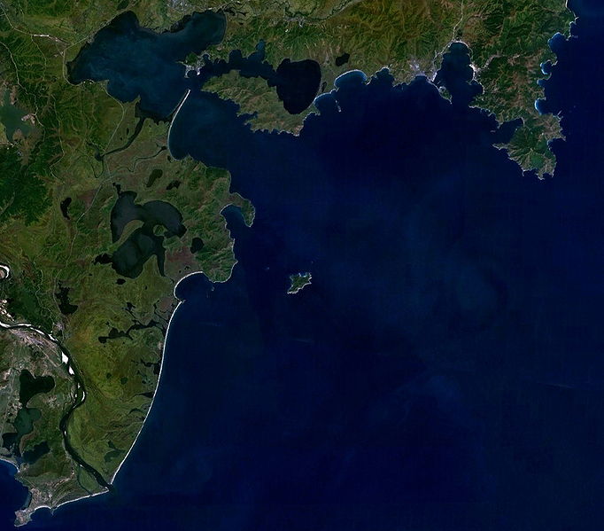 Вид острова Фуругельма из космоса