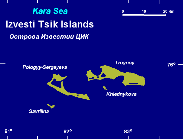 Острова Известий ЦИК на карте