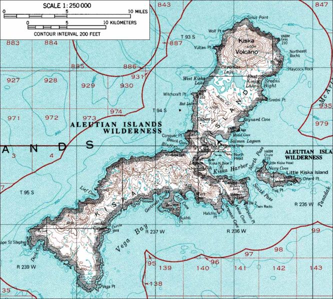 Карта острова Киска
