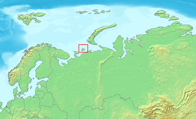 Остров Колгуев на карте