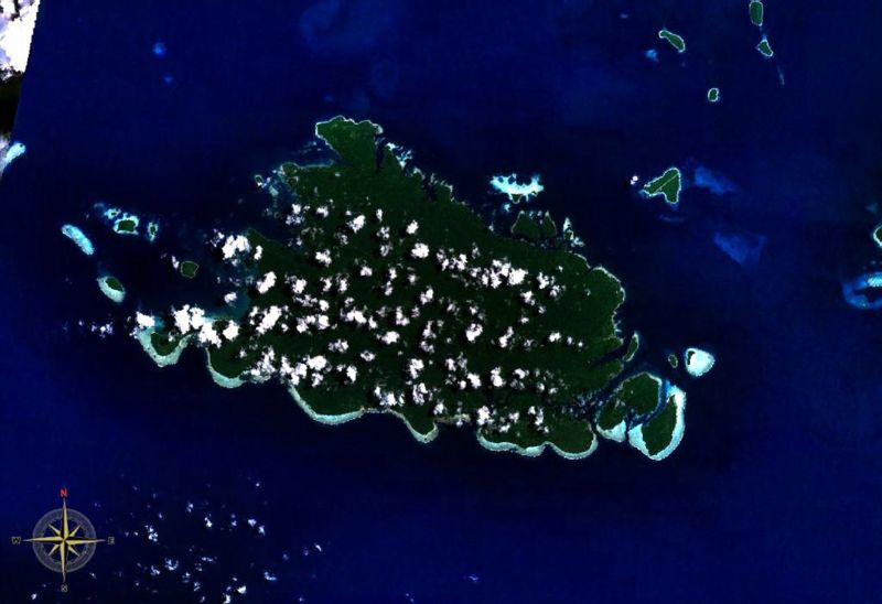 Космический снимок острова Шортленд