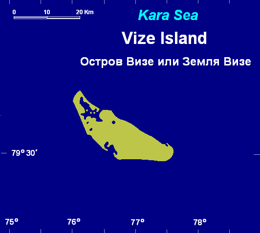 Космический снимок острова Визе