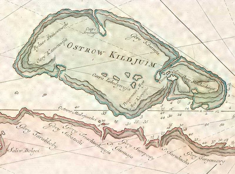 Остров Кильдин на карте