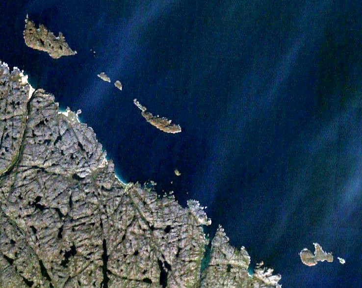 Космический снимок Семи островов