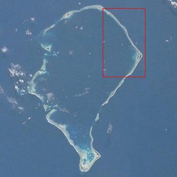 Расположение острова Фонгафале в атолле Фунафути