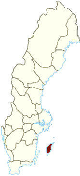 Остров Готланд на карте Швеции