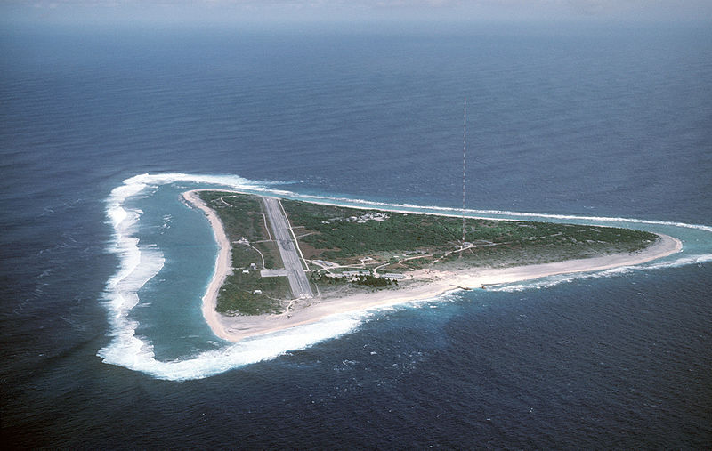 Вид остров Маркус с воздуха
