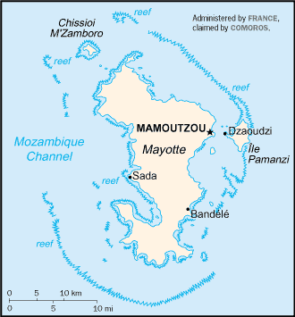 Карта острова Майотта