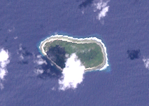 Космтческий снимок острова Ниутао