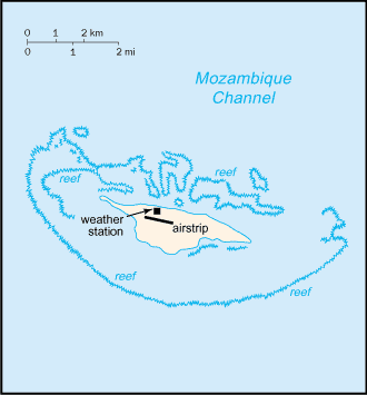 Остров Жуан ди Нова на карте
