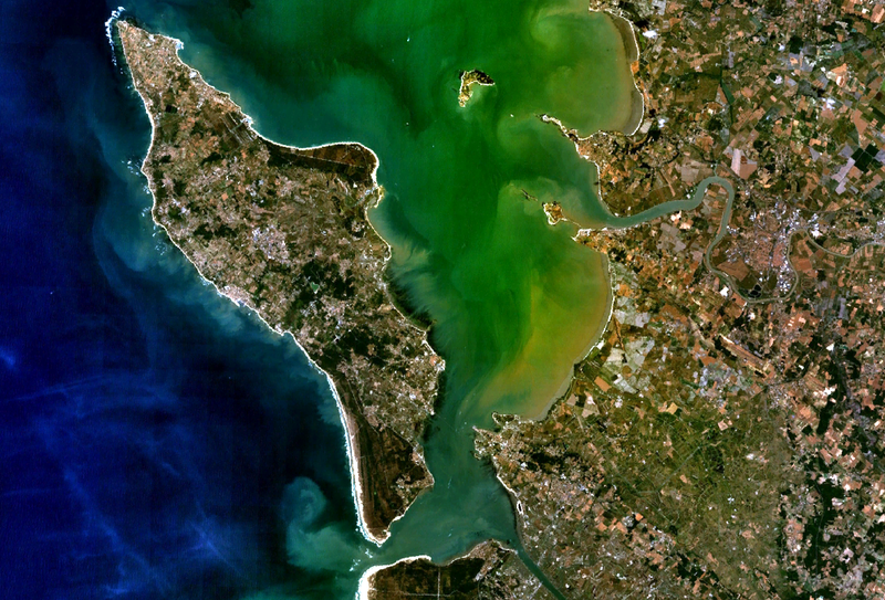 Спутниковый снимок острова Олерон