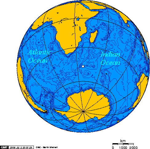 Острова Принс-Эдуард на карте мира