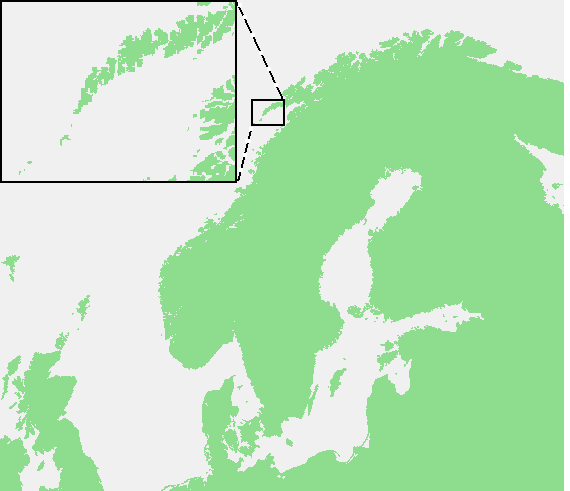 Лофотенские острова у северо-западного побережья Норвегии