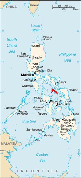 Остров Масбате на карте