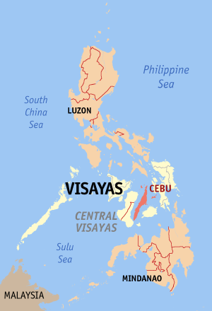 Остров Себу на карте