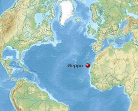 Остров Иерро на карте