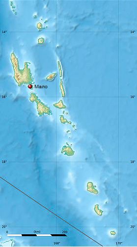Остров Мало на карте