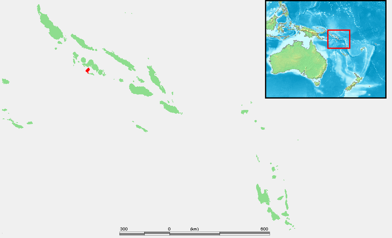 Остров Рендова на карте
