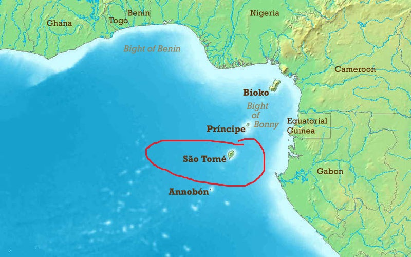 Остров Сан-Томе в Гвинейском заливе