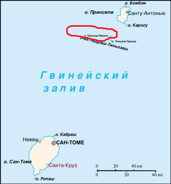 Остров Тиньоза-Пекена в Гвинейском заливе