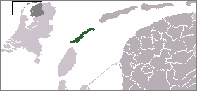 Остров Влиланд на карте