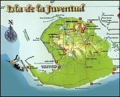 Схема острова Хувентуд