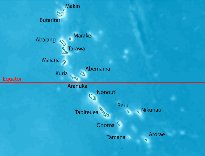 Острова Гилберта на карте