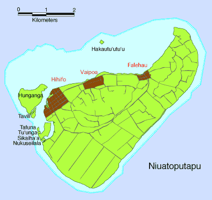 Карта острова Ниуатопутапу 