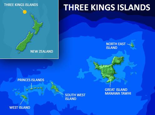 Острова Три-Кингс на карте