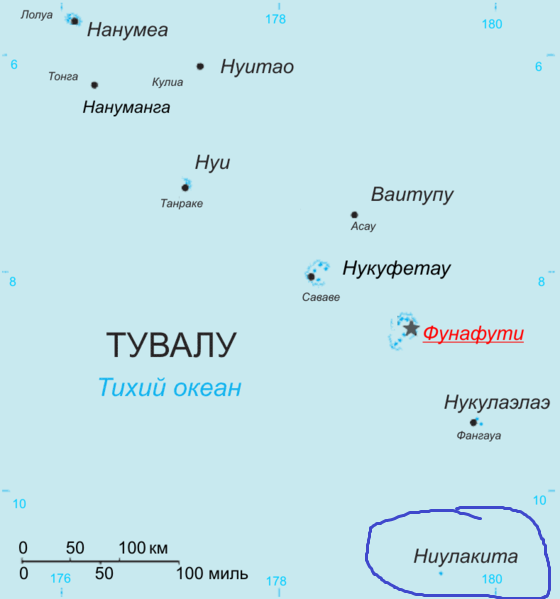 Остров Ниулакита на карте