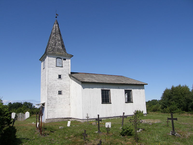 Деревянная церковь Лаврентия на острове Прангли