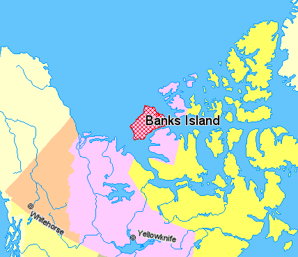 Остров Банкс на карте мира