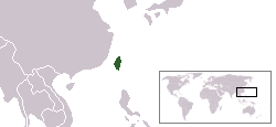 Остров Тайвань на карте мира