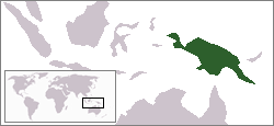 Остров Новая Гвинея на карте мира