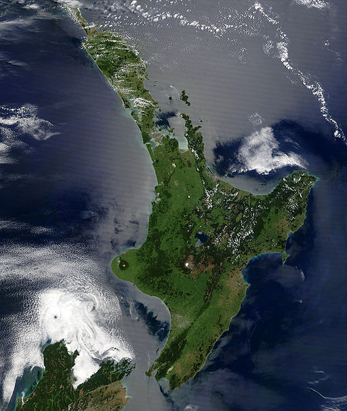 Космический снимок Северного острова