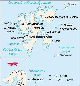 Карта архипелага Шпицберген