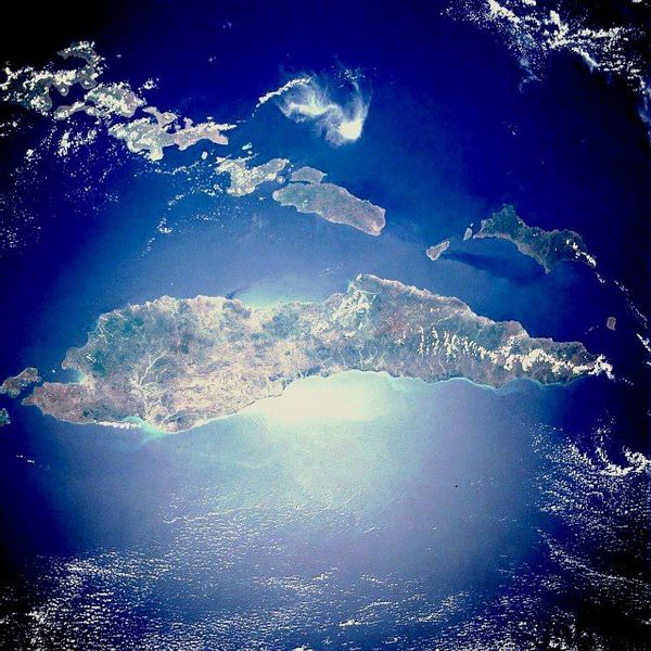 Вид на остров Тимор из космоса